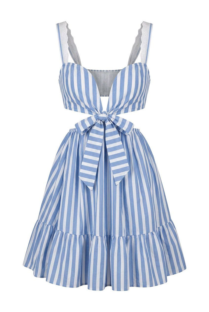VESTIDO RAYAS CON HERRAJE