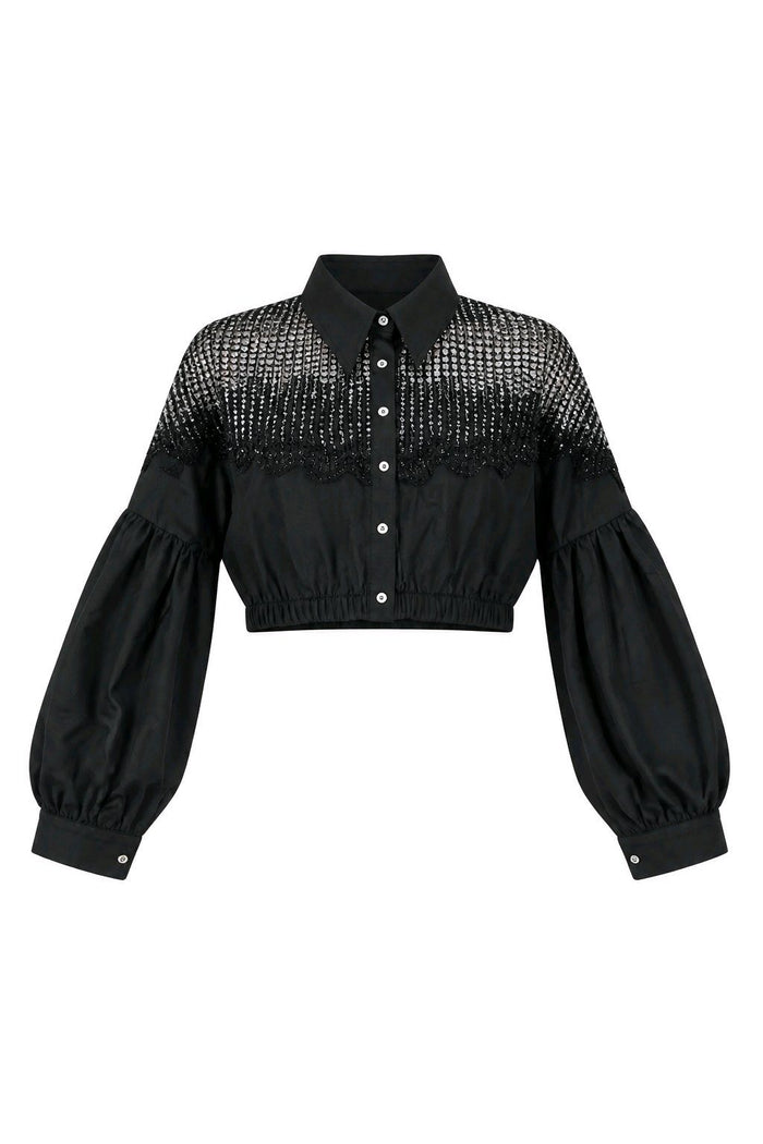 CAMISERA CORTA LENTEJUELAS