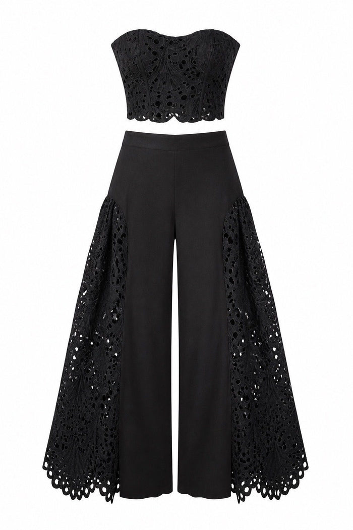 SET ESTRAPLE Y PANTALON CROCHE