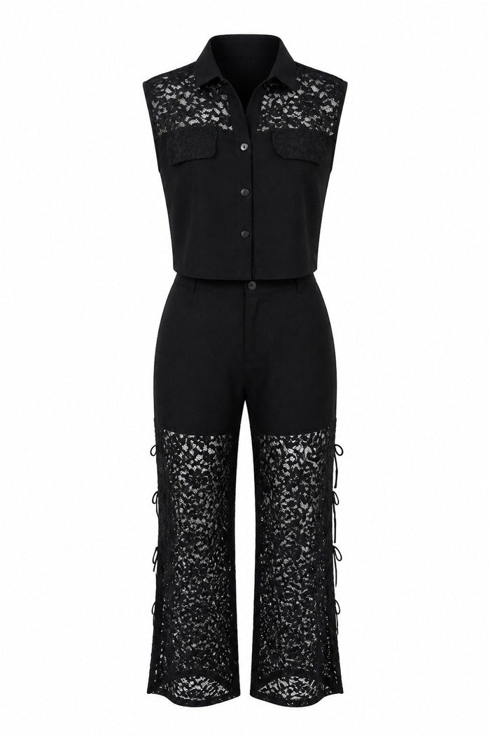SET PANTALON Y BLUSA ENCAJE
